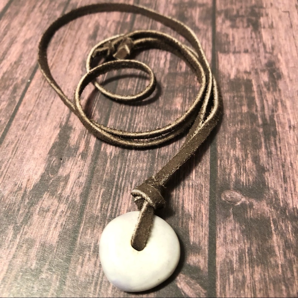 Handmade boho porcelain necklace